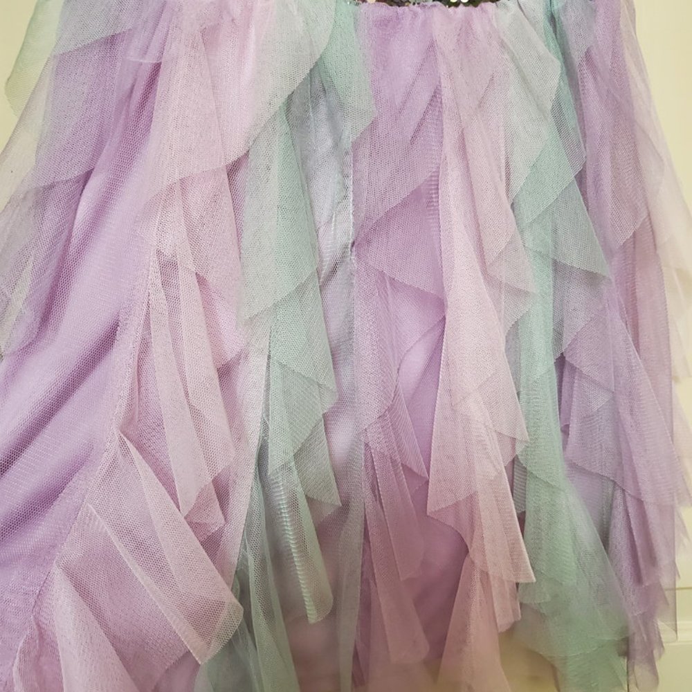love, jayne 12 dress Sequins, Ruffles Rhinestone Multicolor New w/o Tag - Picture 5 of 6